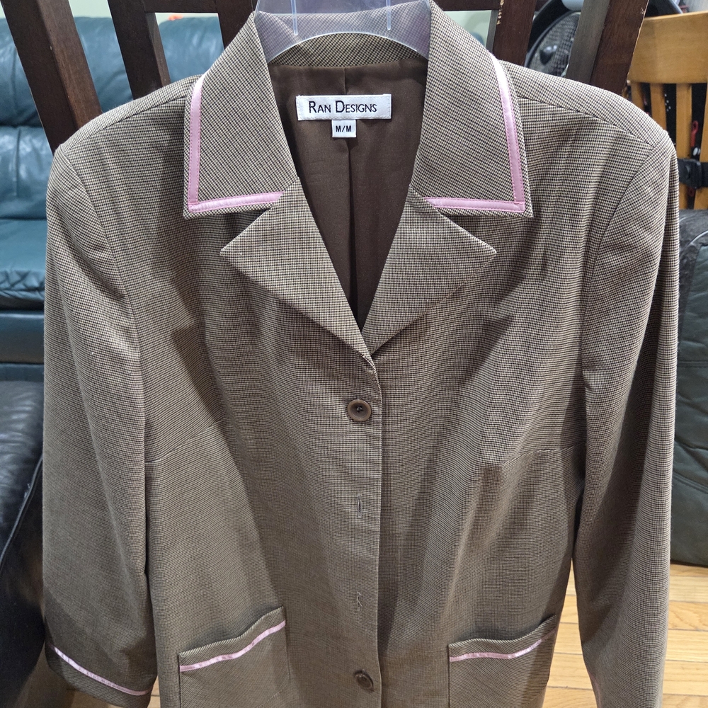 #29 - Women's Brown Jacket with Pink Accents